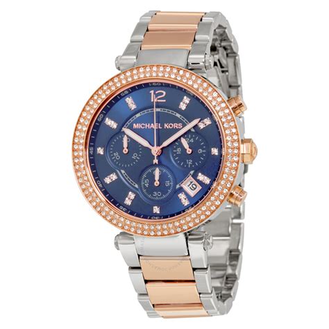 Michael Kors Parker Chronograph Blue Dial Two